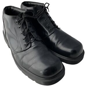 Vtg 90s Dr. Martens Doc 8752 Square Toe Leather Chunky Boots Men’s Size 10